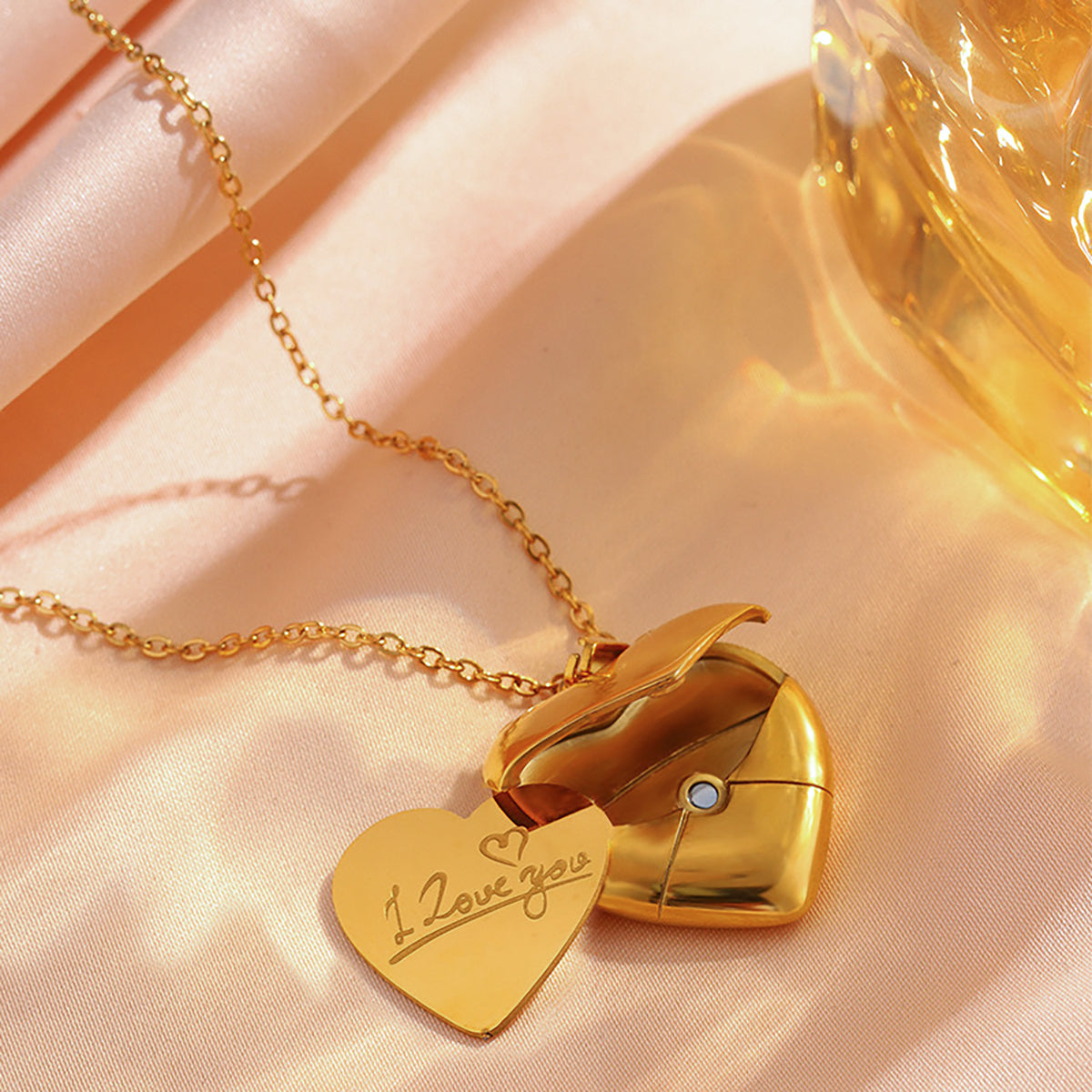 Love Locket Necklace - 18k Gold Plated Heart Locket | Gift For Her