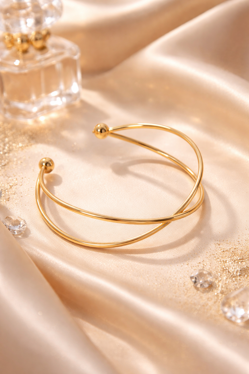 Nexus Gold Plated Cuff Bracelet