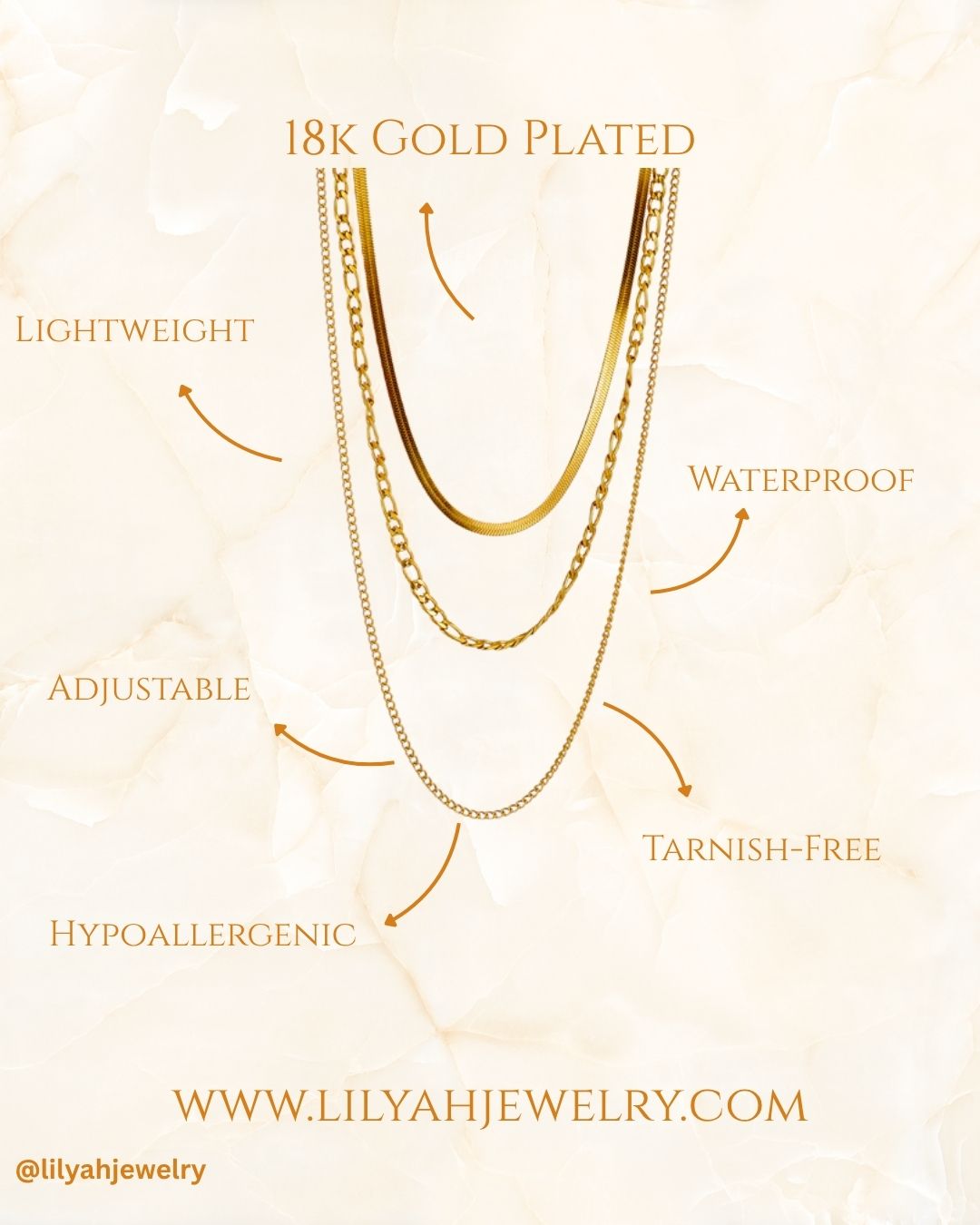 18k Gold Plated Bold Link Statement Necklace | Be Bold - Aurora