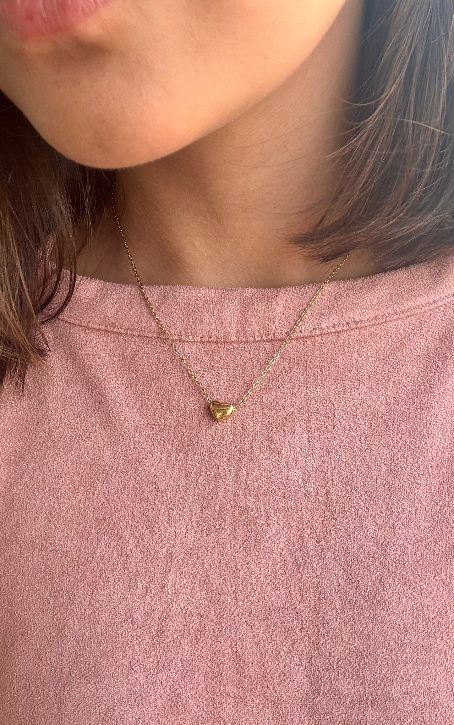 18k Gold Plated Secret Golden Heart Necklace | Minimalistic Pendant - Golden Heart