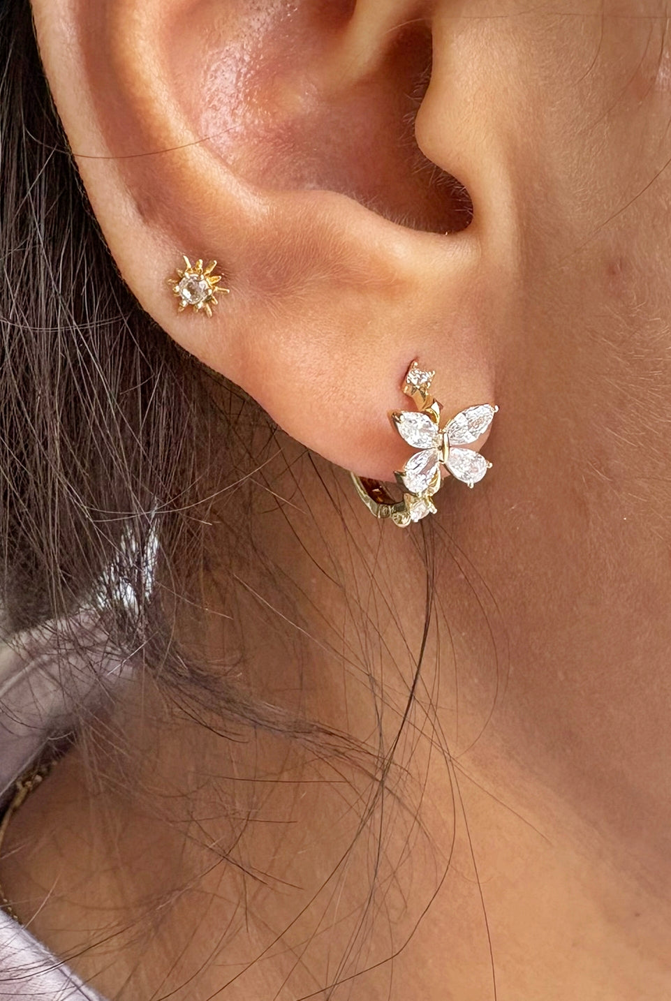 Mariposa - 14k Gold Plated Crystal Butterfly