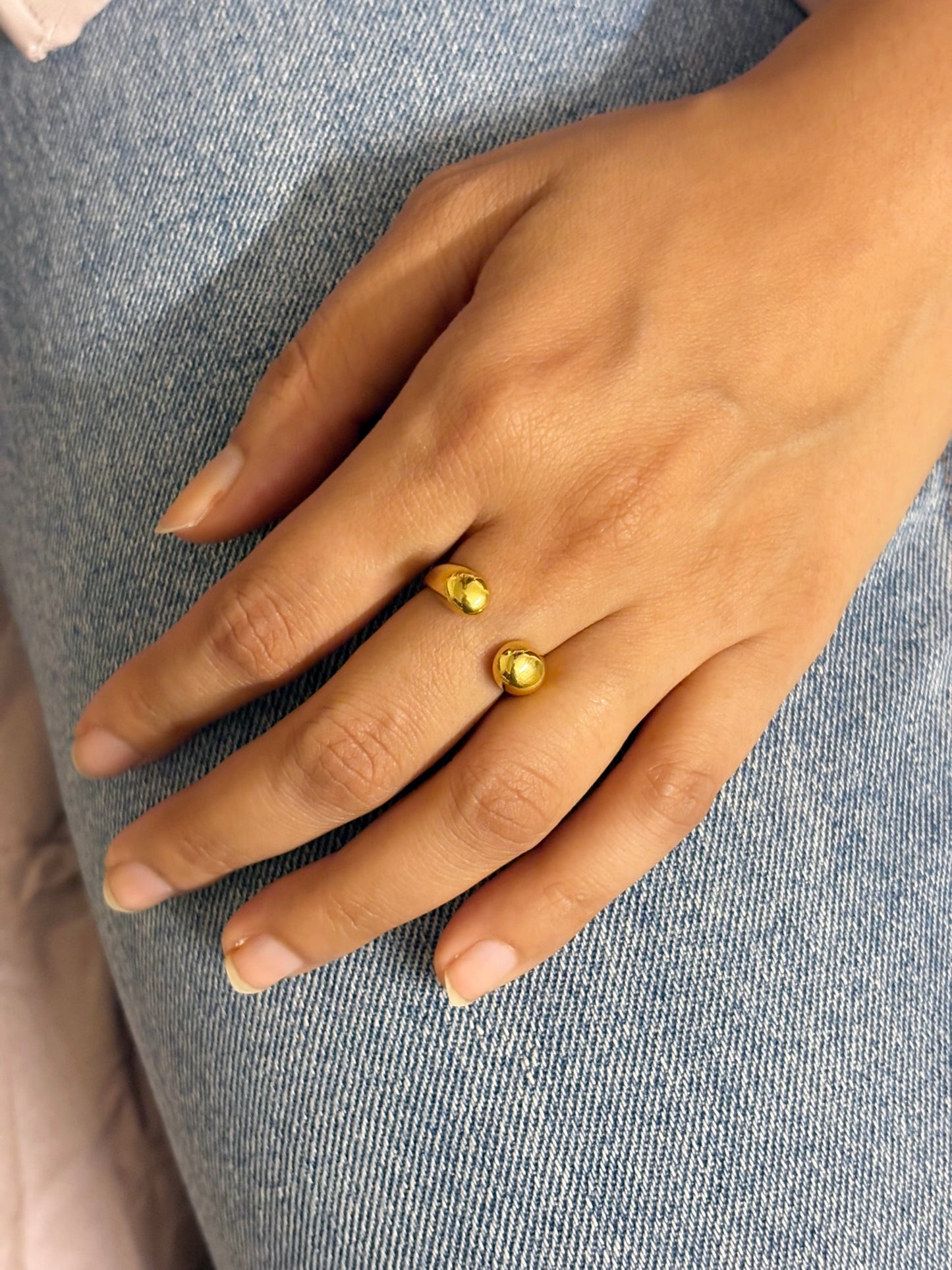 18k Gold Plated Abstract Open Ring - Noa