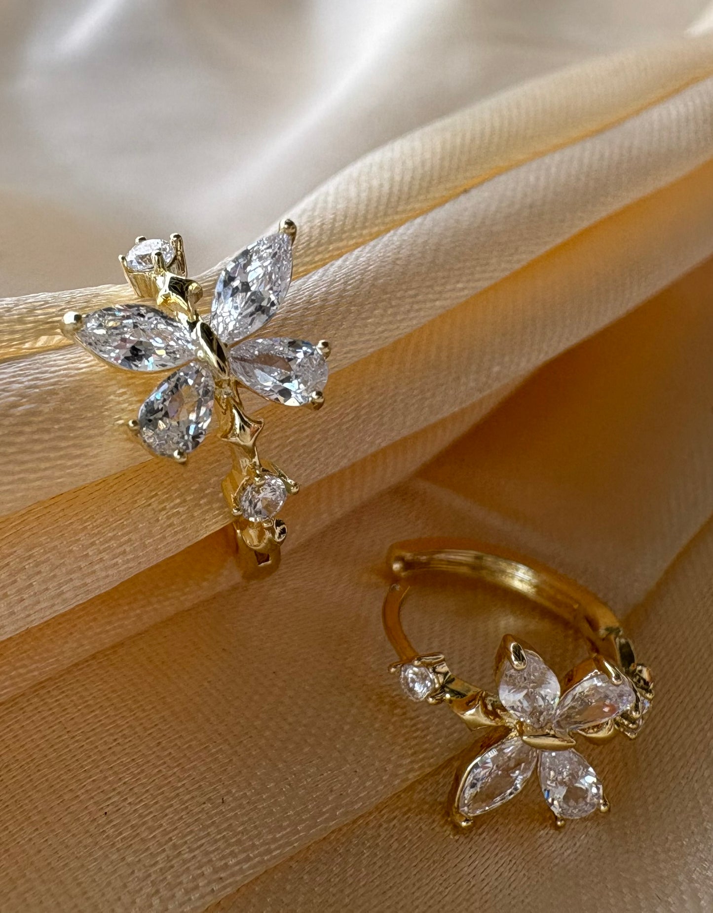 Mariposa - 14k Gold Plated Crystal Butterfly