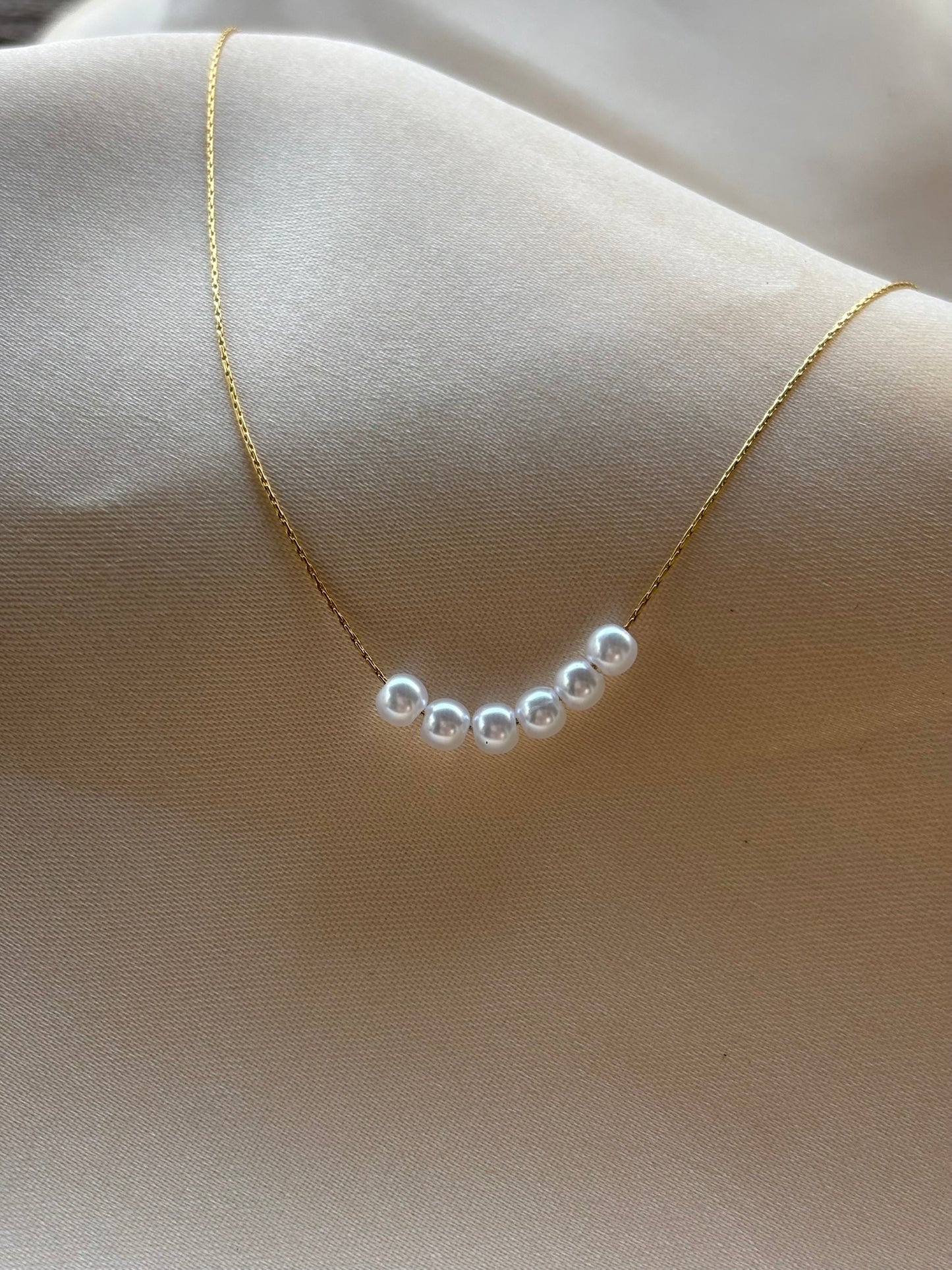 18k Gold Plated Dream Pearl Necklace | Dainty & Classy - Elara