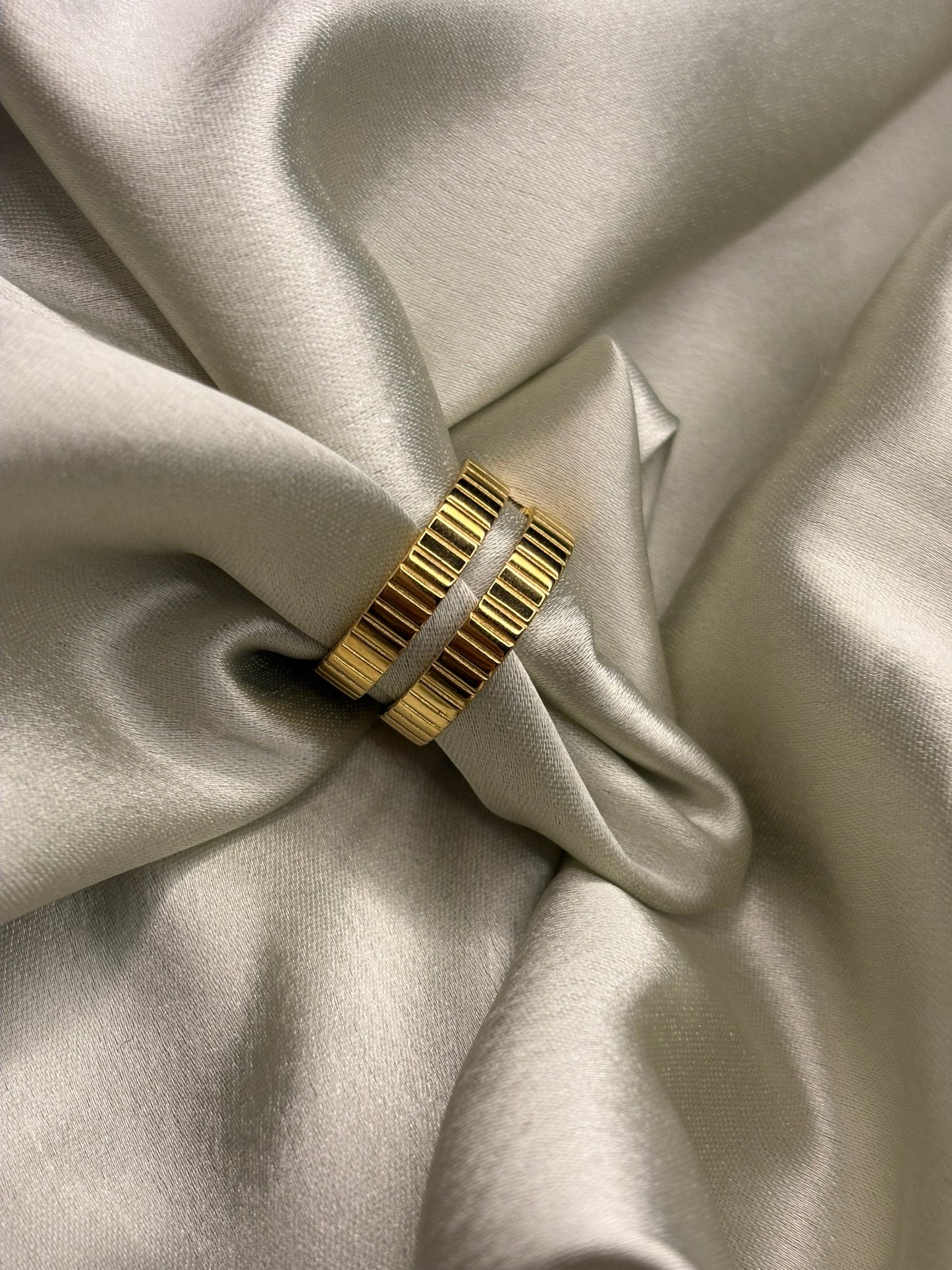 18k Gold Plated Double Band Ring - Echo