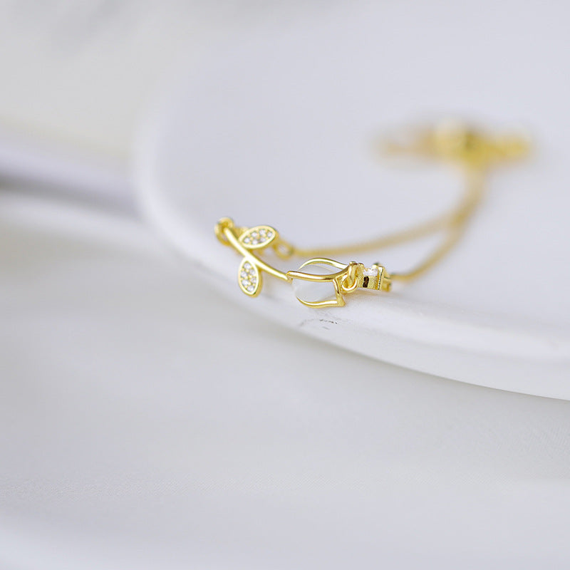 18k Gold Plated Golden Tulip Flower Bracelet - Tulip