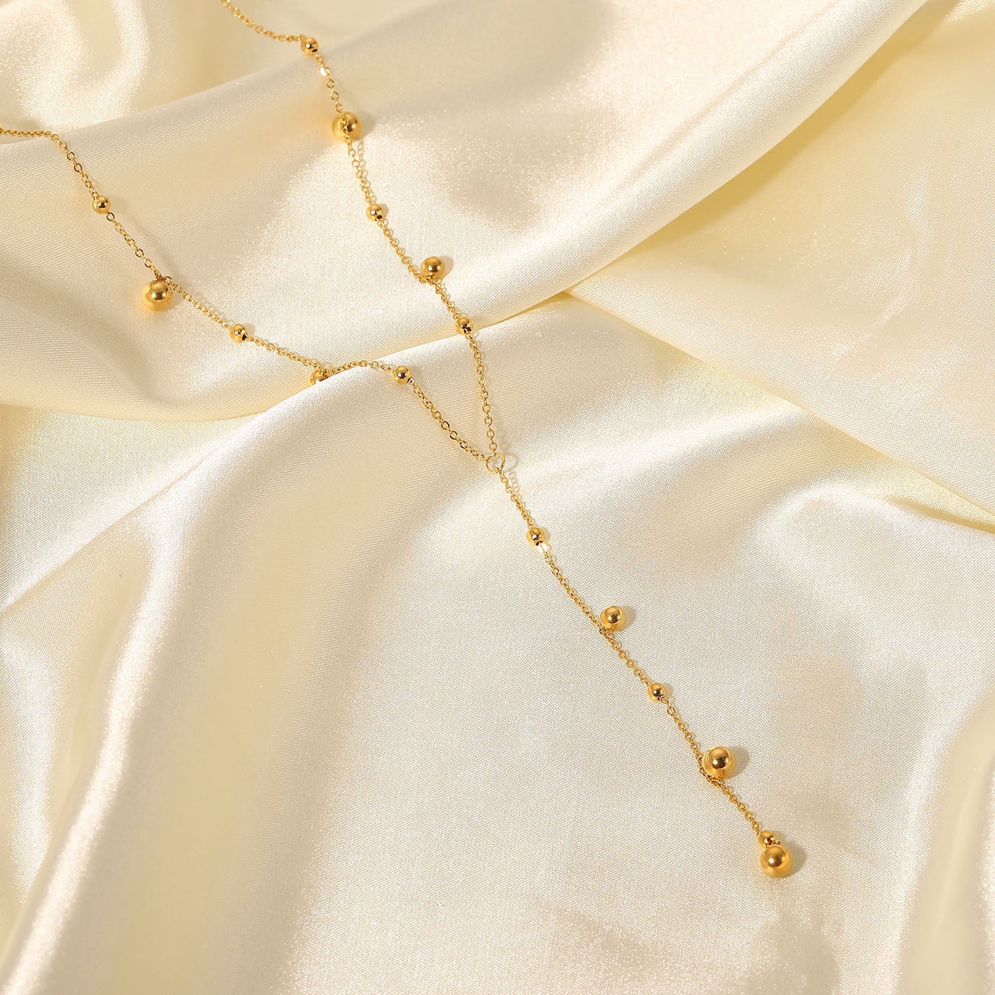 Selene - 18k Gold Plated Delicate Drop Y-Necklace