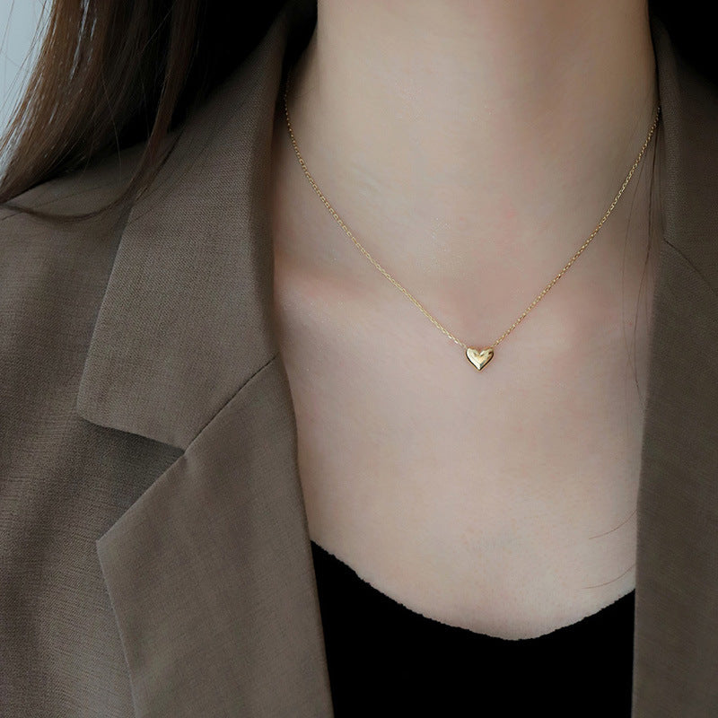 18k Gold Plated Secret Golden Heart Necklace | Minimalistic Pendant - Golden Heart