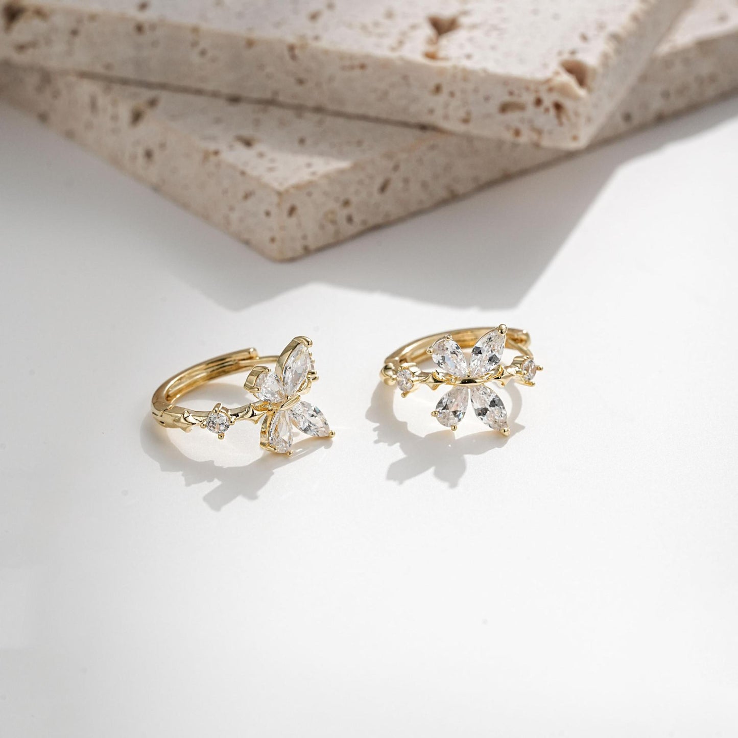 Mariposa - 14k Gold Plated Crystal Butterfly