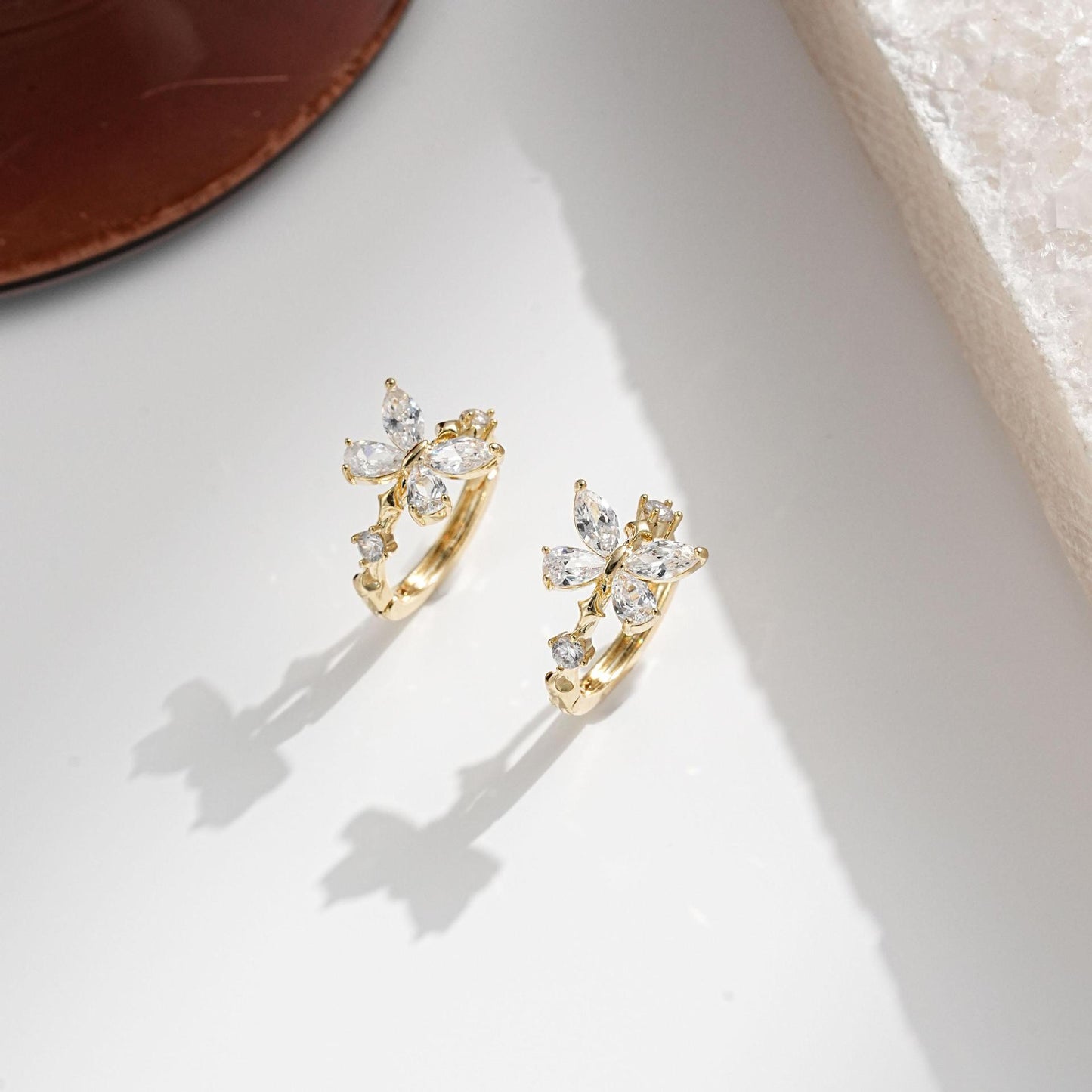 Mariposa - 14k Gold Plated Crystal Butterfly