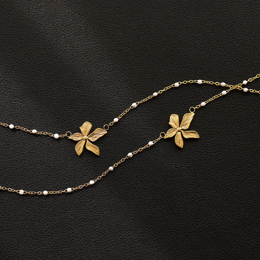 Golden Flower Pinteresty 18K Gold Plated Necklace
