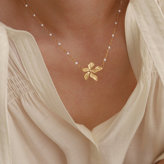 Golden Flower Pinteresty 18K Gold Plated Necklace