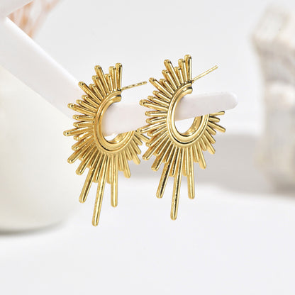 16k Gold Plated Sun Shine Gold Plated Earrings
