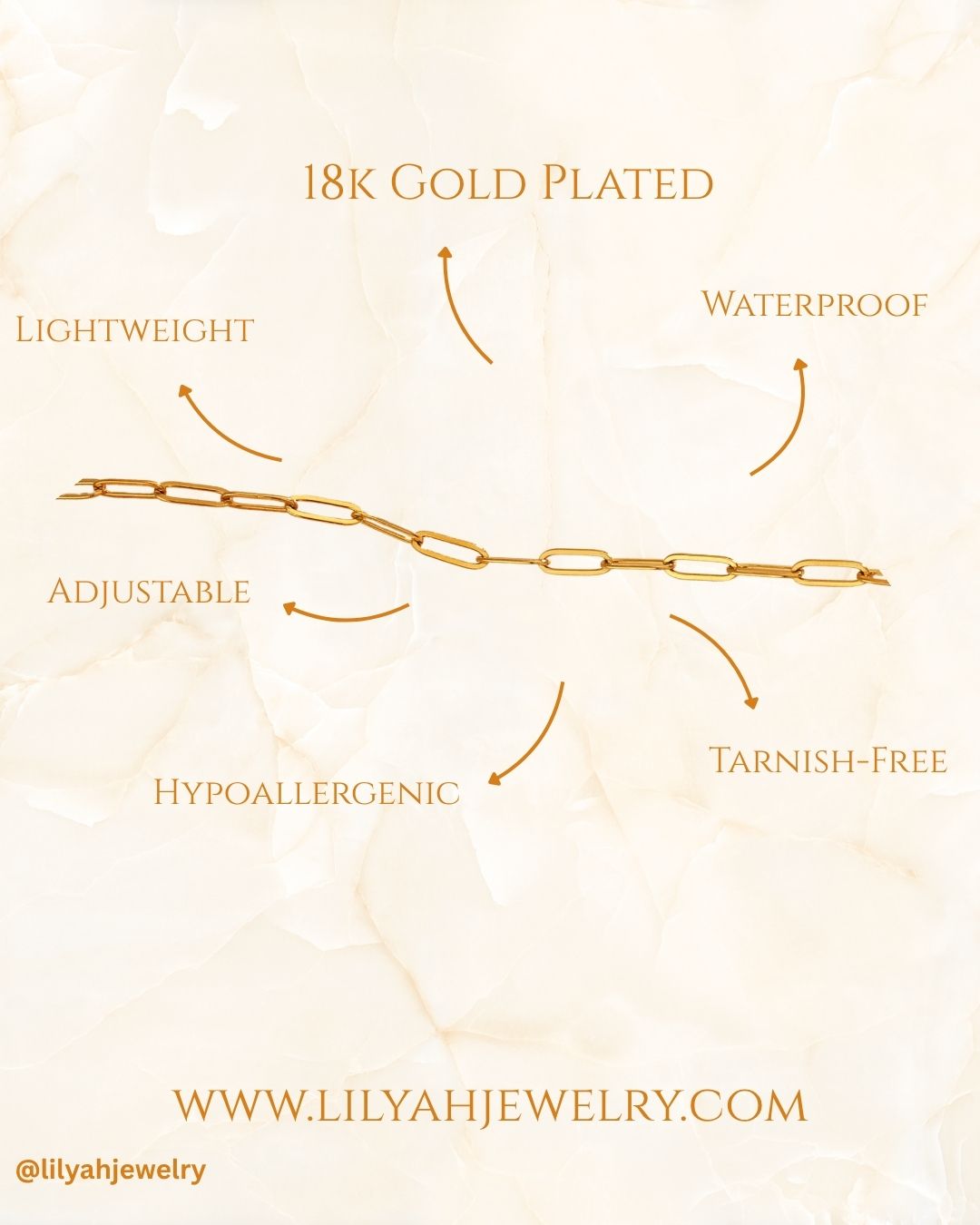 18k Gold Plated Minimalistic Chain - Elyse