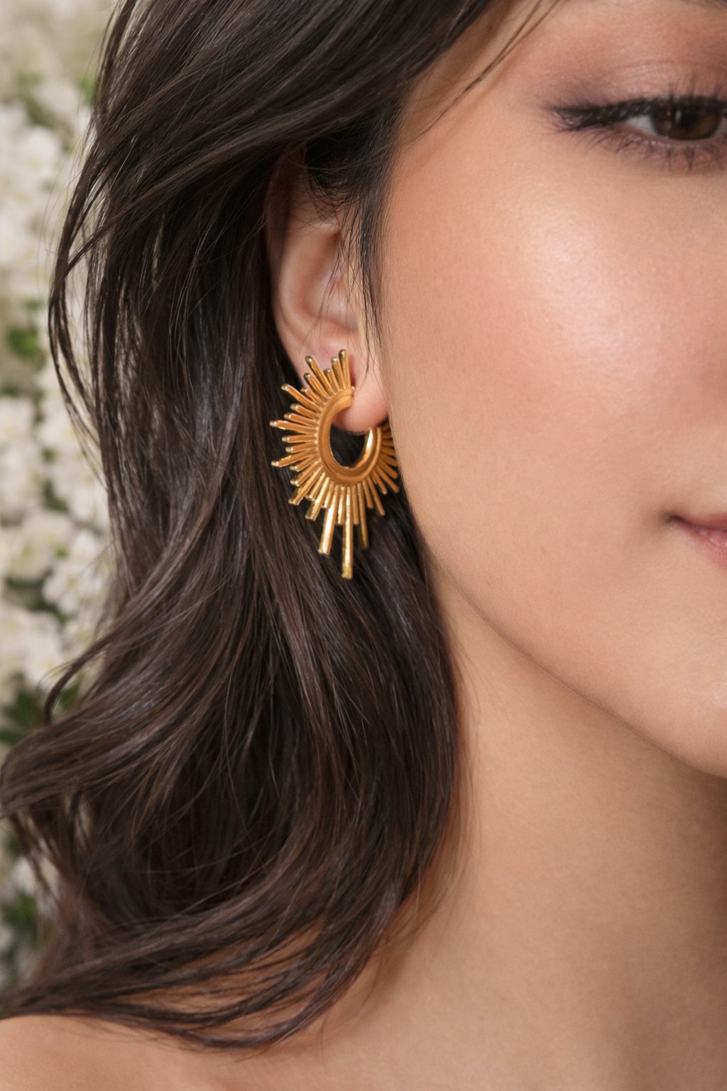 16k Gold Plated Sun Shine Gold Plated Earrings