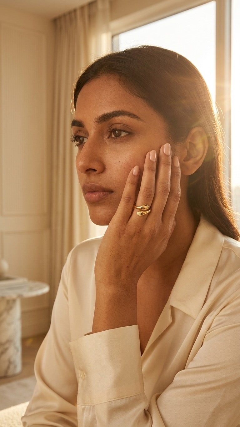 18k Gold Plated Golden Hug Ring - Embrace