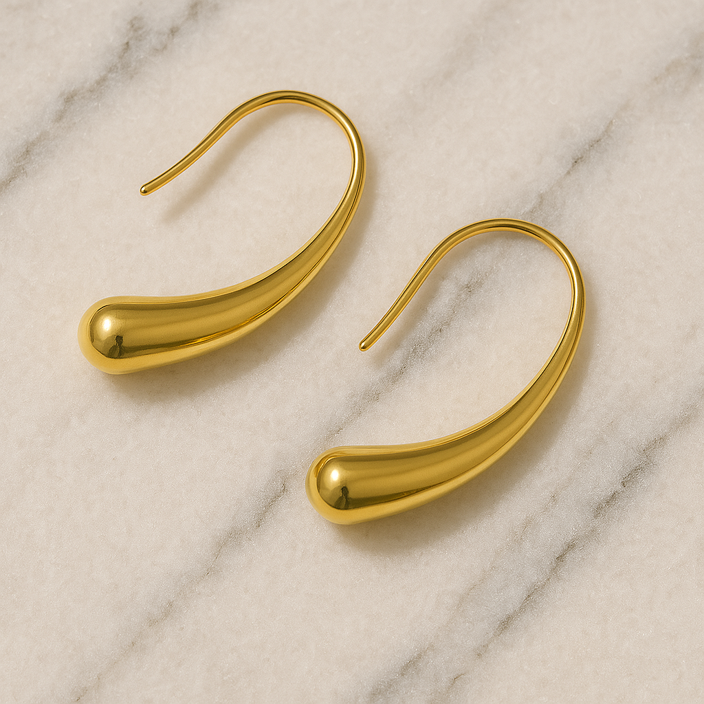 18k Gold Plated Elegance Drop Earrings - Seraphina