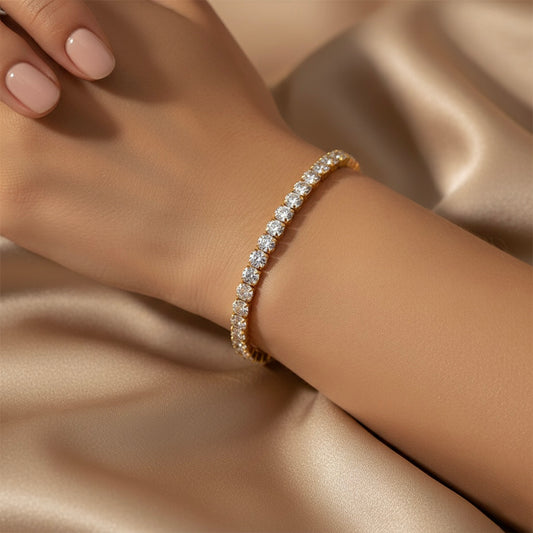 Tennis Bracelet - 18k Gold Plated
