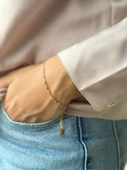 Lilyah Jewelry Gold Plated Delicate Bracelet . Stunning, minimalistic and elegant. Gift for her
