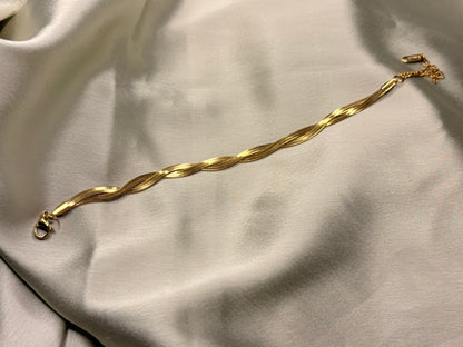 Lilyah Jewelry Gold Plated Delicate Bracelet . Stunning, minimalistic and elegant. Gift for her