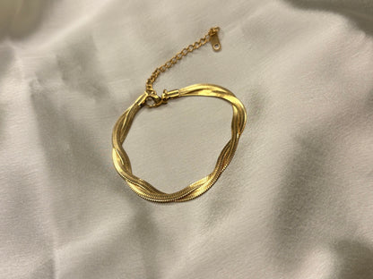 Lilyah Jewelry Gold Plated Delicate Bracelet . Stunning, minimalistic and elegant. Gift for her