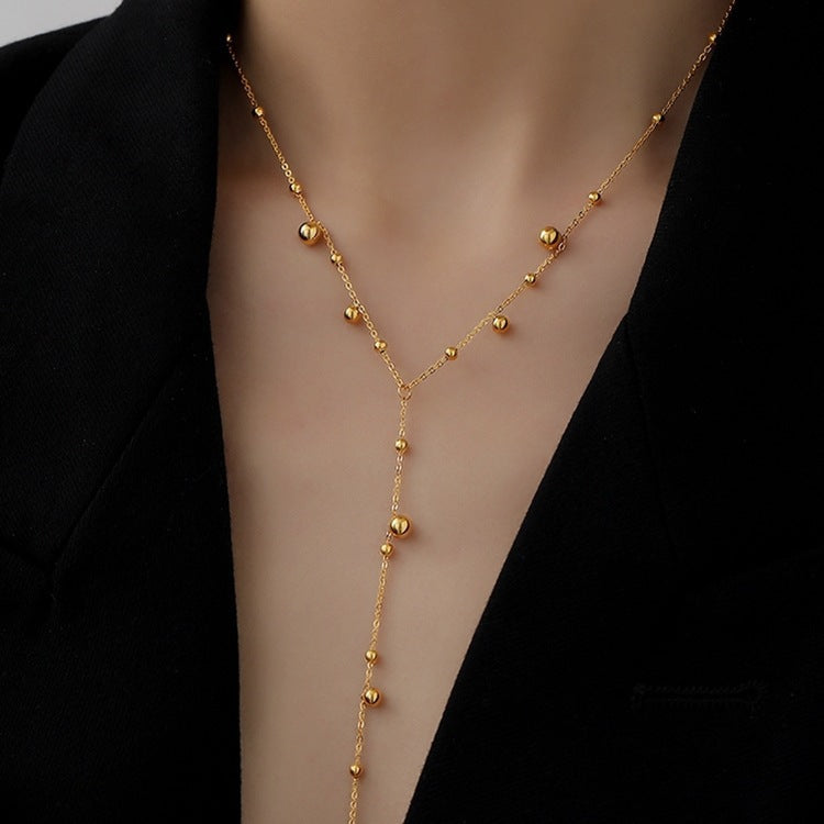 Selene - 18k Gold Plated Delicate Drop Y-Necklace