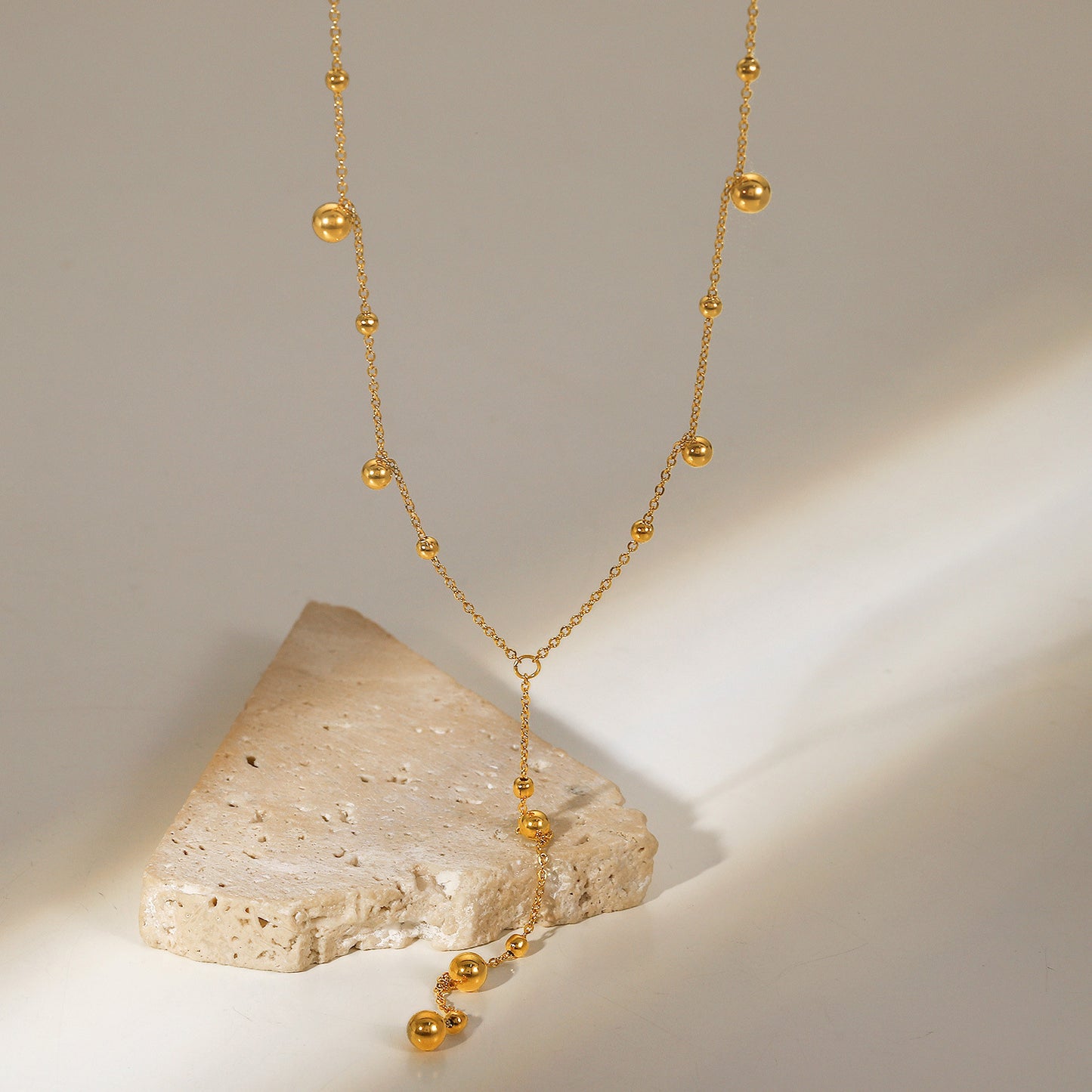 Selene - 18k Gold Plated Delicate Drop Y-Necklace