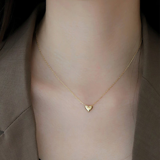 18k Gold Plated Secret Golden Heart Necklace | Minimalistic Pendant - Golden Heart