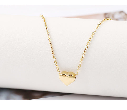 18k Gold Plated Secret Golden Heart Necklace | Minimalistic Pendant - Golden Heart