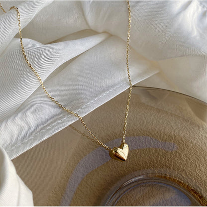 Lilyah Jewelry Gold Plated Necklace. Gift Ideas for her. heart pendant necklace