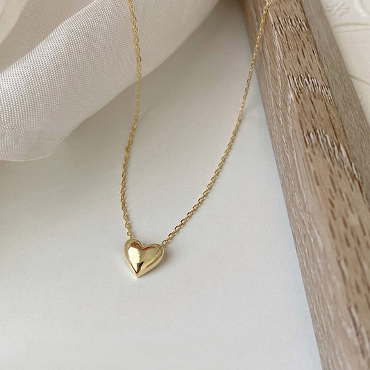 18k Gold Plated Secret Golden Heart Necklace | Minimalistic Pendant - Golden Heart