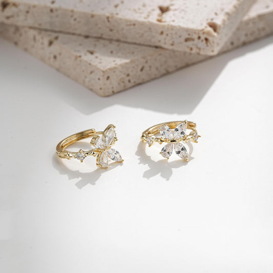 Mariposa - 14k Gold Plated Crystal Butterfly