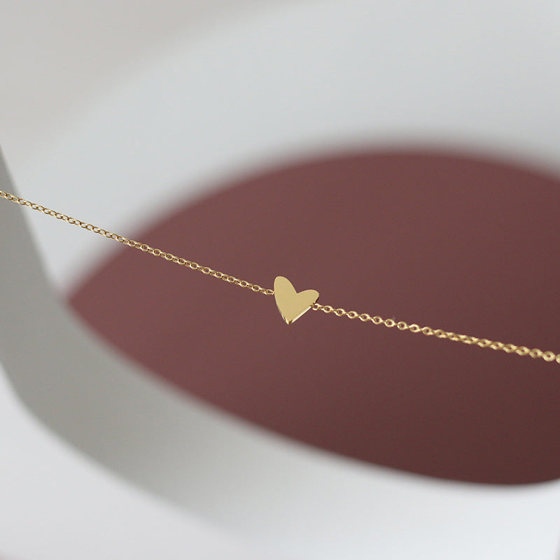 18k Gold Plated Tiny Heart Charm Bracelet - Cherie