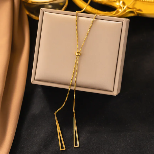 18k Gold Plated Everyday Gold Adjustable Y-Necklace - Alina
